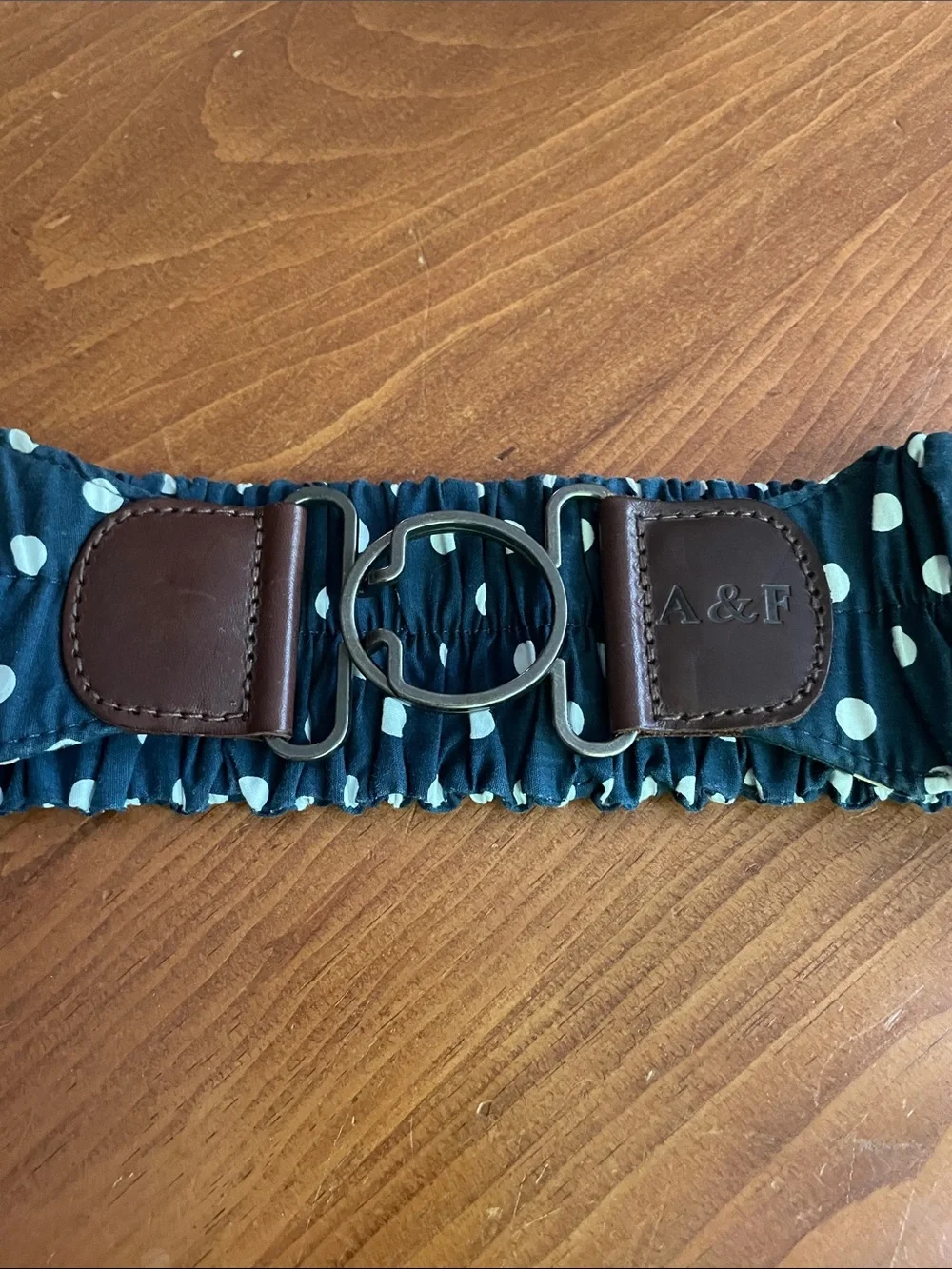 Abercrombie & Fitch Stretch Smocked Belt with Leather Trim - XS/S